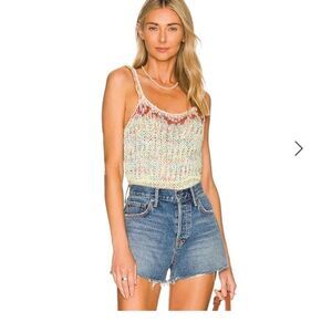 NEW WITH TAGS FREE PEOPLE PALMETTO COTTON CROCHETED TANK‎ TOP